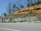 Mississippian Newman Formation South of Morehead on Rt 801 Eastern Kentucky with overlying Pensylvanian deltaics