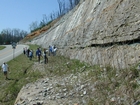 Mississippian Newman Formation South of Morehead on Rt 801 Eastern Kentucky above Pensylvanian and below shallow water carbonates.