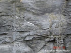 Layering within Mound Ordovician Rockdell Formation Dickenson Virginia Route 58
